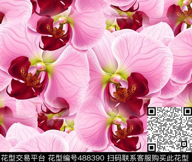 花时尚绚丽数码印花华亿平台下载（图片编号: 488390） - 瓦栏（Walan）