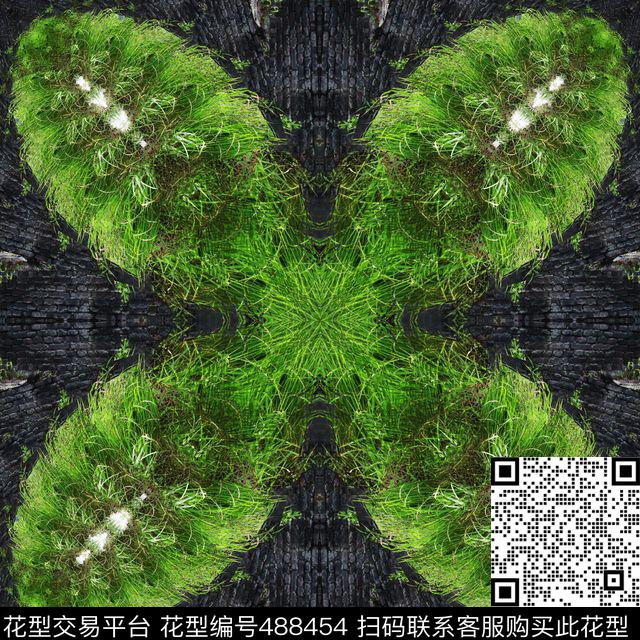 对称繁复渐变数码印花华亿平台下载（图片编号: 488454） - 瓦栏（Walan）