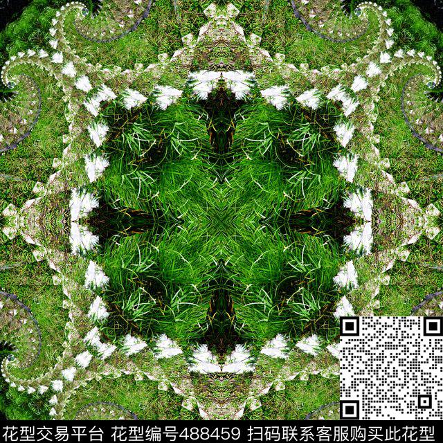 对称繁复渐变数码印花华亿平台下载（图片编号: 488459） - 瓦栏（Walan）