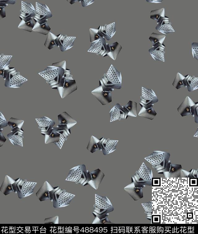 潮流衬衫华亿平台复古数码印花华亿平台下载（图片编号: 488495） - 瓦栏（Walan）