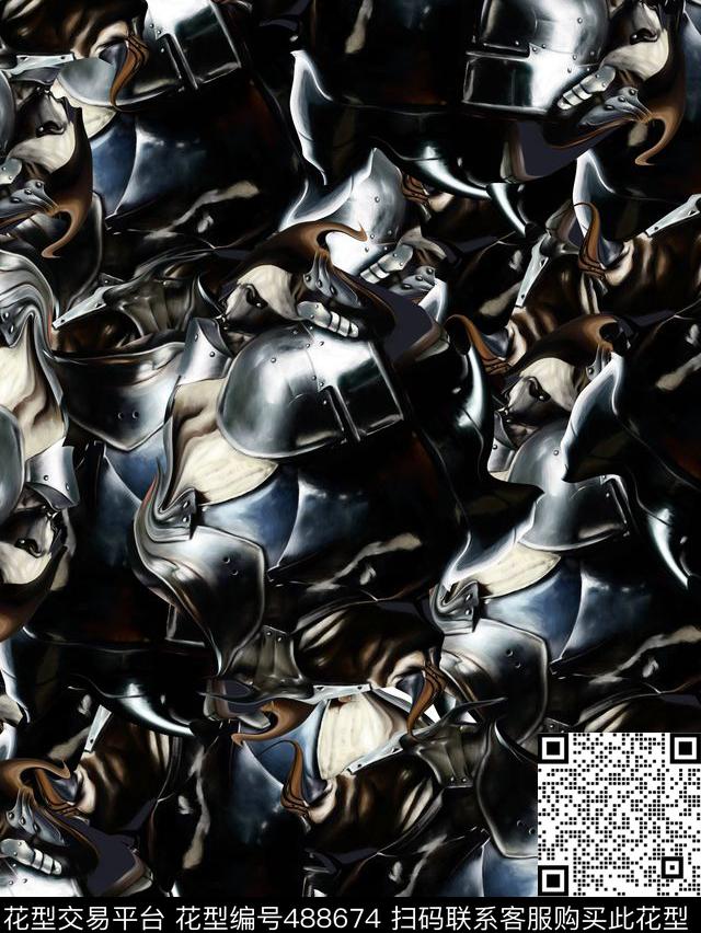 潮流复古夹克华亿平台数码印花华亿平台下载（图片编号: 488674） - 瓦栏（Walan）