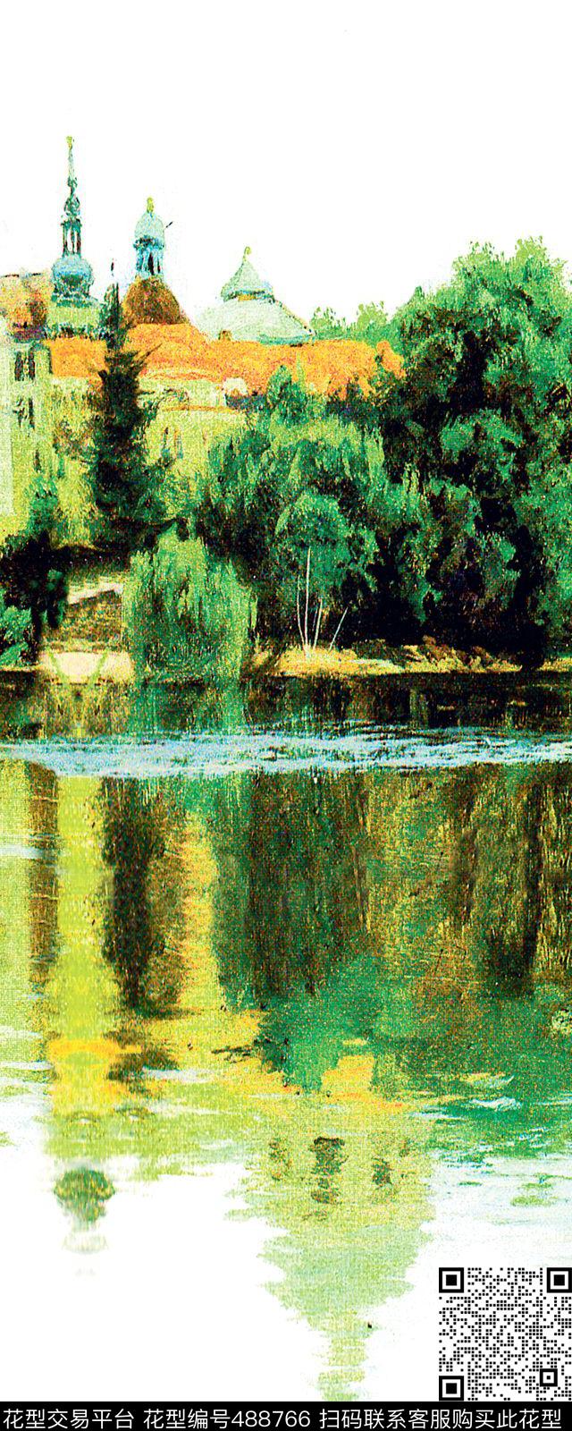 原创景观优雅数码印花华亿平台下载（图片编号: 488766） - 瓦栏（Walan）