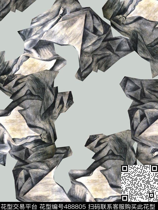 潮流复古男装华亿平台数码印花华亿平台下载（图片编号: 488805） - 瓦栏（Walan）