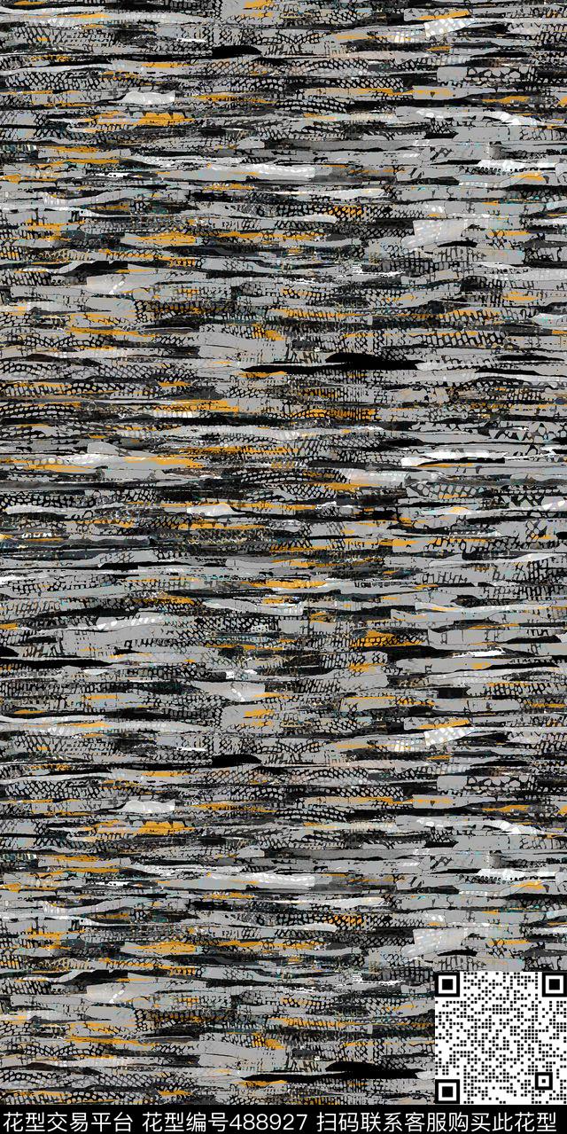 抽象冬装条纹肌理数码印花华亿平台下载（图片编号: 488927） - 瓦栏（Walan）