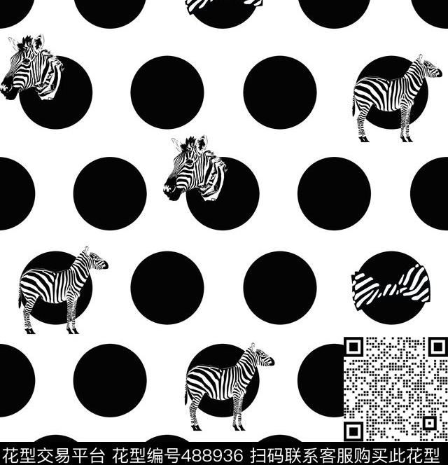 波普风圆点斑马传统印花华亿平台下载（图片编号: 488936） - 瓦栏（Walan）