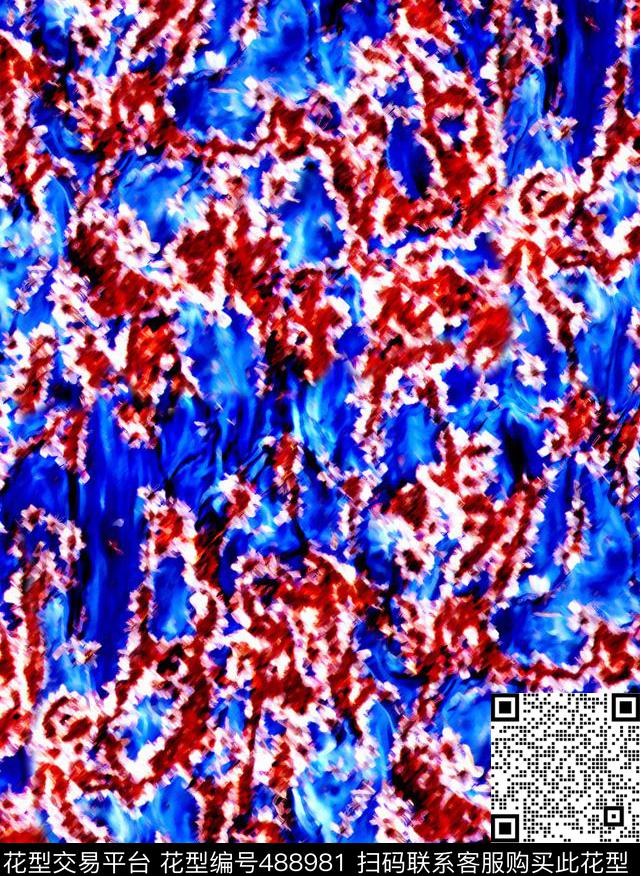 幻彩抽象花纹流行时尚欧美数码印花华亿平台下载（图片编号: 488981） - 瓦栏（Walan）