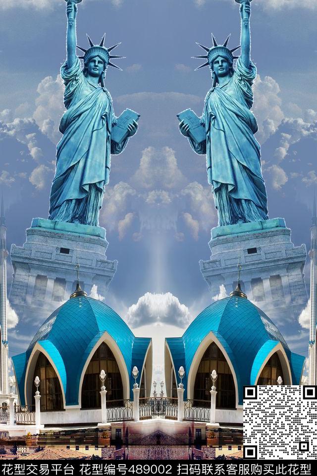 定位欧式建筑数码印花华亿平台下载（图片编号: 489002） - 瓦栏（Walan）