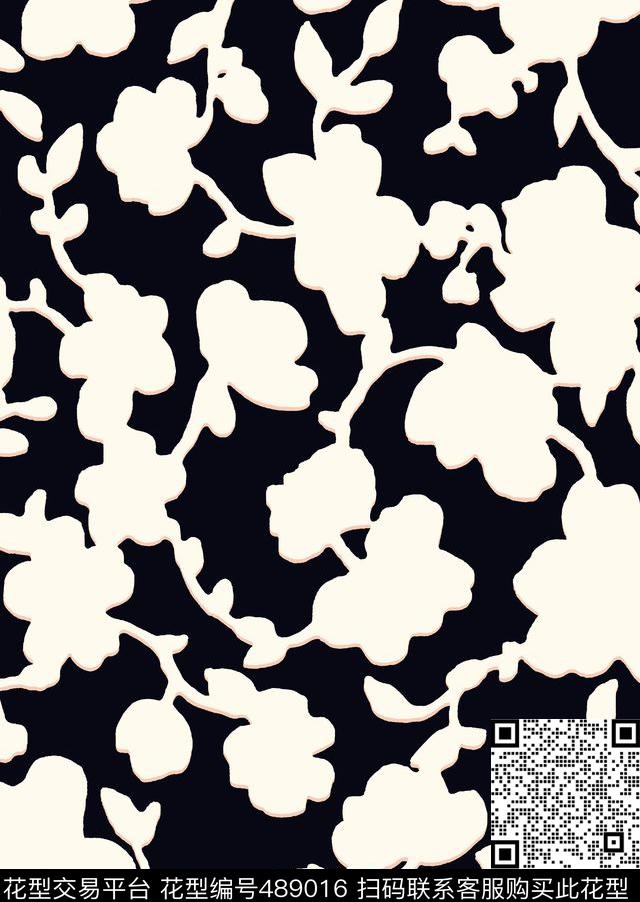 简画几何图形叶子传统印花华亿平台下载（图片编号: 489016） - 瓦栏（Walan）