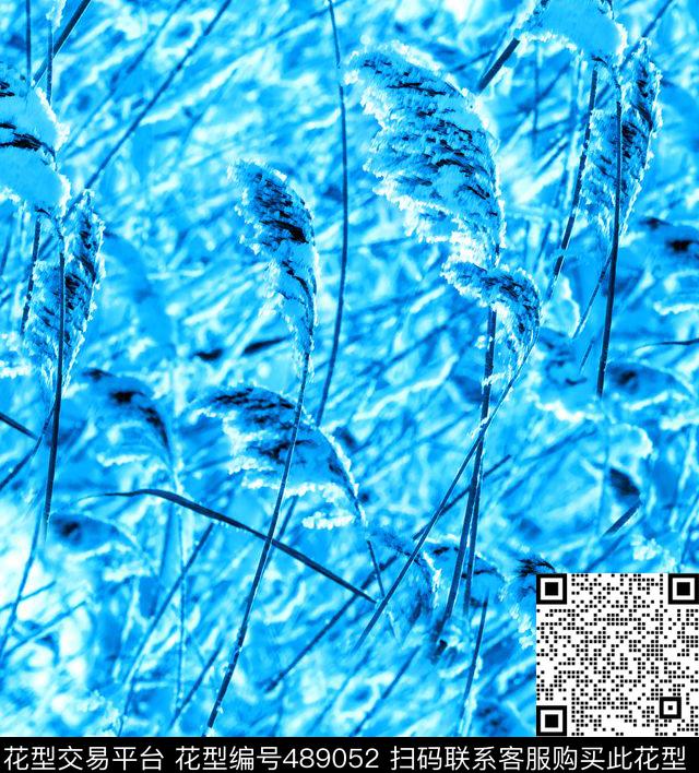 MAX-抽象自然风景照片景观抽象冰凌芦苇数码印花华亿平台下载（图片编号: 489052） - 瓦栏（Walan）