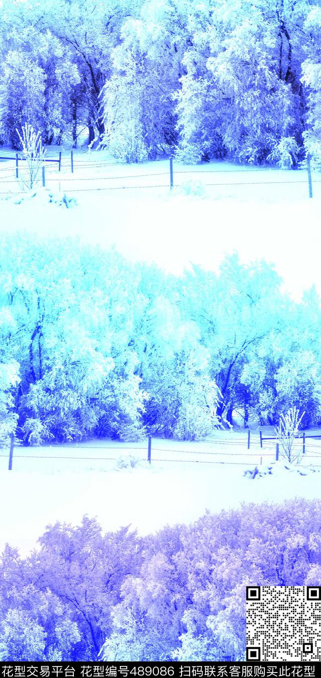 风景长巾潮流大牌数码印花华亿平台下载（图片编号: 489086） - 瓦栏（Walan）