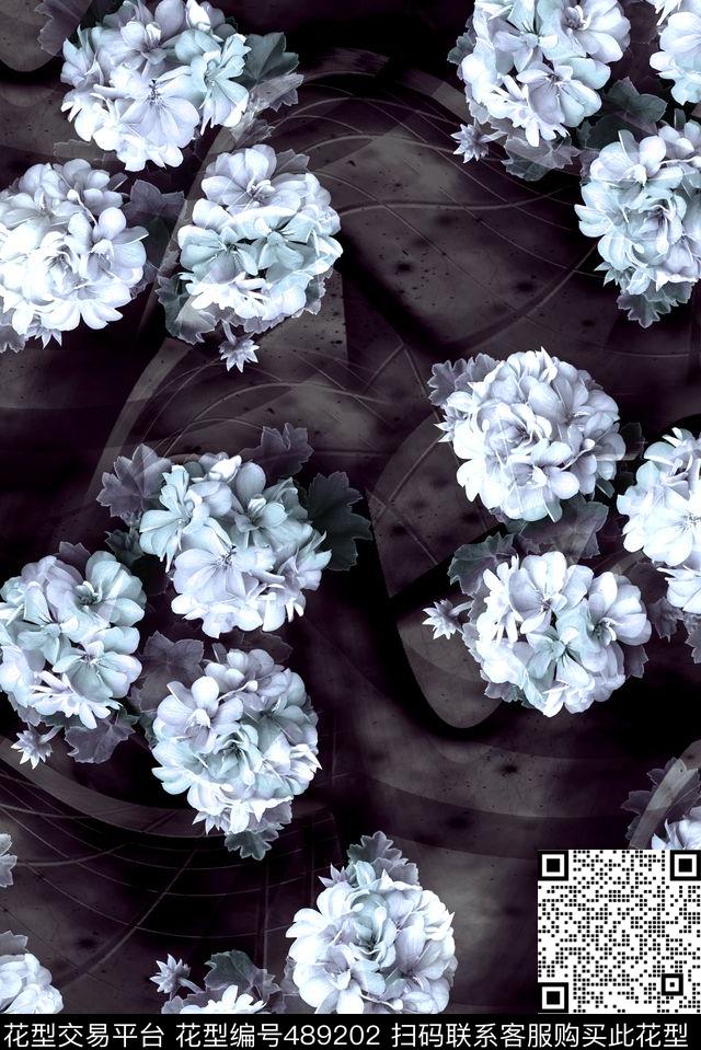植物花卉数码时尚潮流抽象底纹花卉男装女装数码印花华亿平台下载（图片编号: 489202） - 瓦栏（Walan）