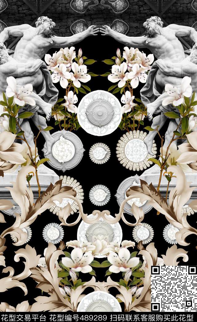 潮流时尚T恤卫衣夹克手绘花边数码印花华亿平台下载（图片编号: 489289） - 瓦栏（Walan）