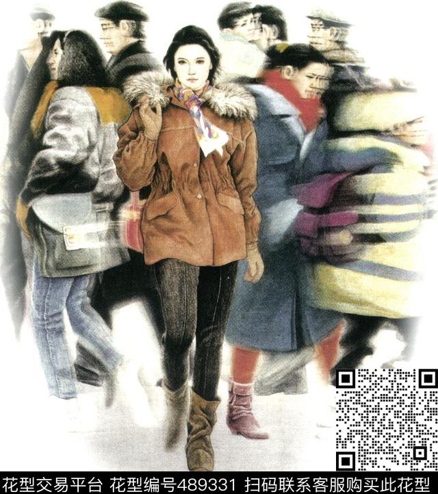 人物抽象T恤华亿平台数码印花华亿平台下载（图片编号: 489331） - 瓦栏（Walan）