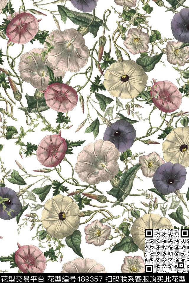 窗帘布花卉连衣裙家纺数码印花华亿平台下载（图片编号: 489357） - 瓦栏（Walan）