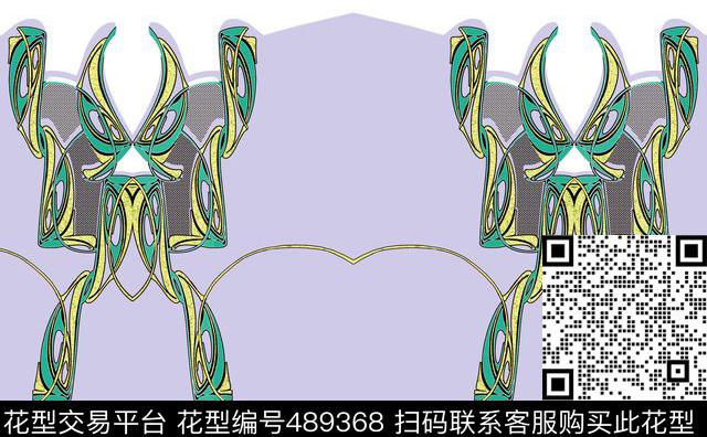 原创定位几何数码印花华亿平台下载（图片编号: 489368） - 瓦栏（Walan）