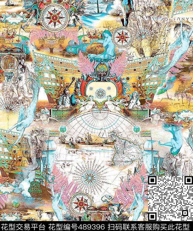 原创景观优雅数码印花华亿平台下载（图片编号: 489396） - 瓦栏（Walan）