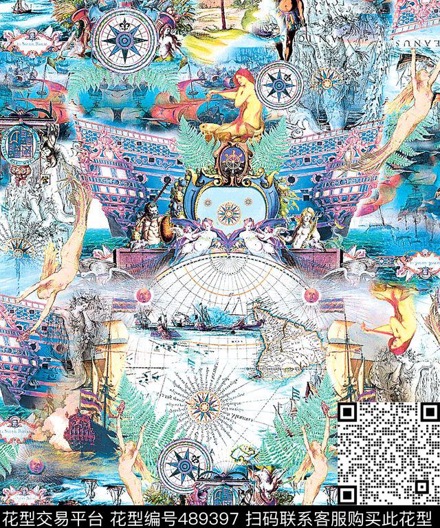 原创景观优雅数码印花华亿平台下载（图片编号: 489397） - 瓦栏（Walan）