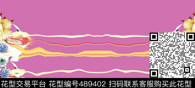 原创优雅花卉数码印花华亿平台下载（图片编号: 489402） - 瓦栏（Walan）