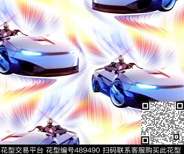 钢铁侠汽车炫光数码印花华亿平台下载（图片编号: 489490） - 瓦栏（Walan）