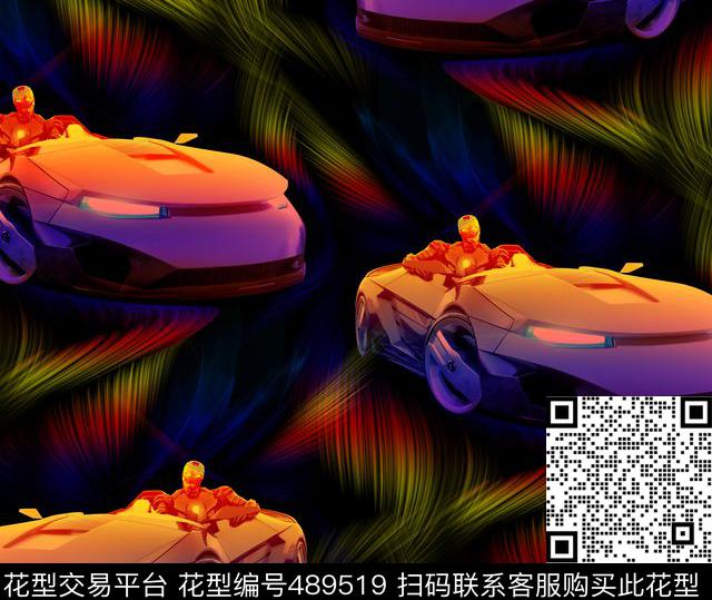 钢铁侠汽车炫光数码印花华亿平台下载（图片编号: 489519） - 瓦栏（Walan）