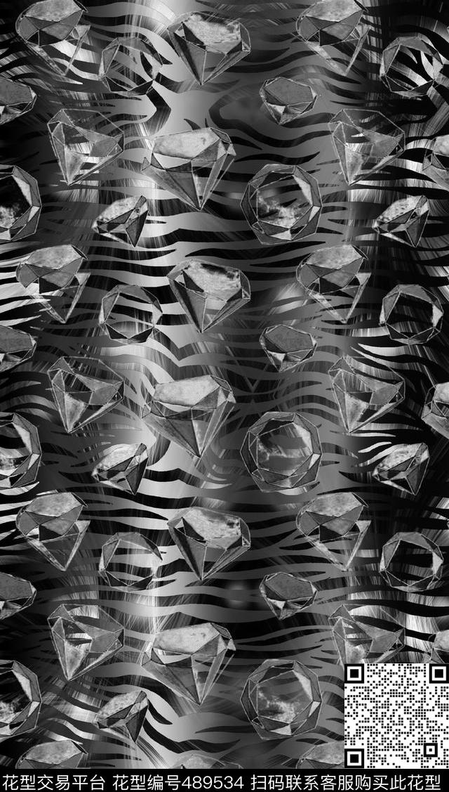 斑马纹潮流时尚夹克数码印花华亿平台下载（图片编号: 489534） - 瓦栏（Walan）