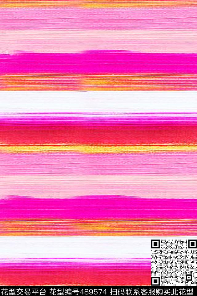 时尚彩色线条时尚大牌数码印花华亿平台下载（图片编号: 489574） - 瓦栏（Walan）