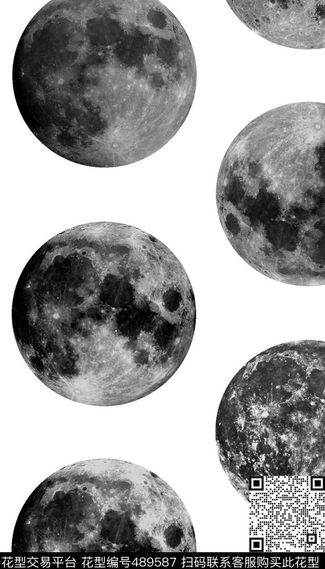 月亮点子圆点数码印花华亿平台下载（图片编号: 489587） - 瓦栏（Walan）