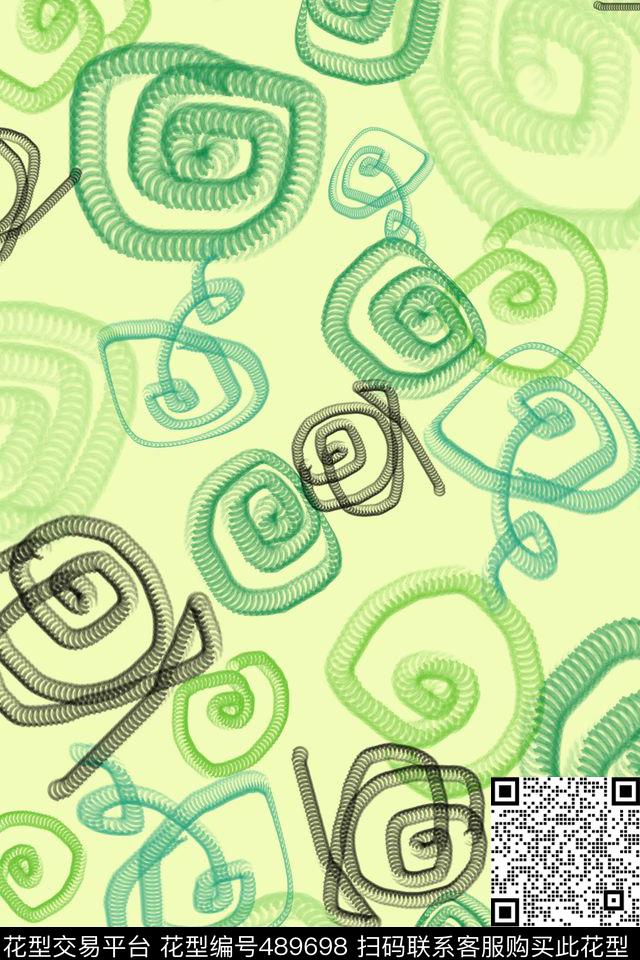 休闲笔触手绘数码印花华亿平台下载（图片编号: 489698） - 瓦栏（Walan）