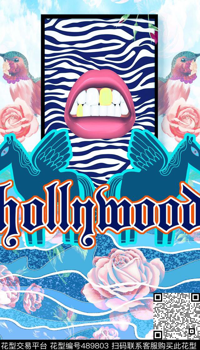 独幅定位女装人物海报数码印花华亿平台下载（图片编号: 489803） - 瓦栏（Walan）