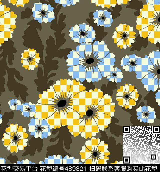 几何线条格子数码印花华亿平台下载（图片编号: 489821） - 瓦栏（Walan）