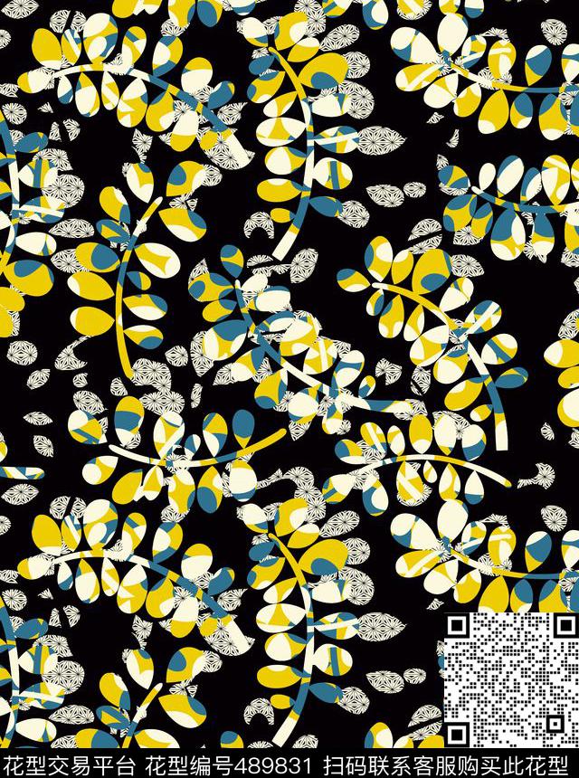 几何线条格子数码印花华亿平台下载（图片编号: 489831） - 瓦栏（Walan）