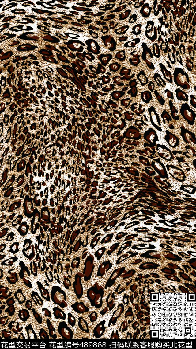 豹纹动物皮毛动物纹传统印花华亿平台下载（图片编号: 489868） - 瓦栏（Walan）