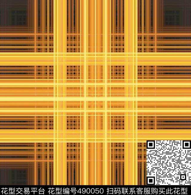 对称方格直线数码印花华亿平台下载（图片编号: 490050） - 瓦栏（Walan）