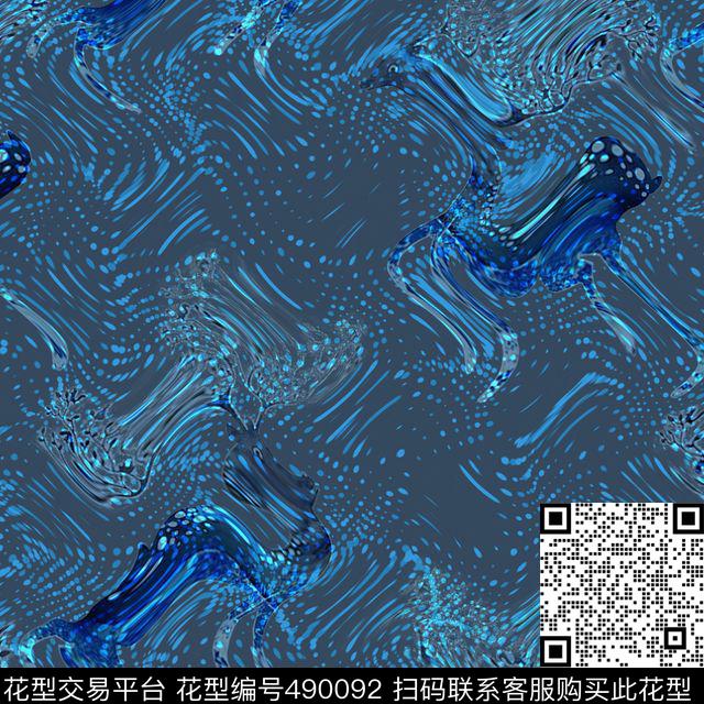 抽象几何纹理数码印花华亿平台下载（图片编号: 490092） - 瓦栏（Walan）