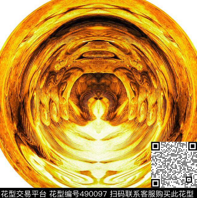 抽象对称珠子数码印花华亿平台下载（图片编号: 490097） - 瓦栏（Walan）