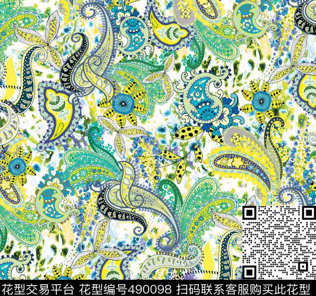 原创绘画民族数码印花华亿平台下载（图片编号: 490098） - 瓦栏（Walan）