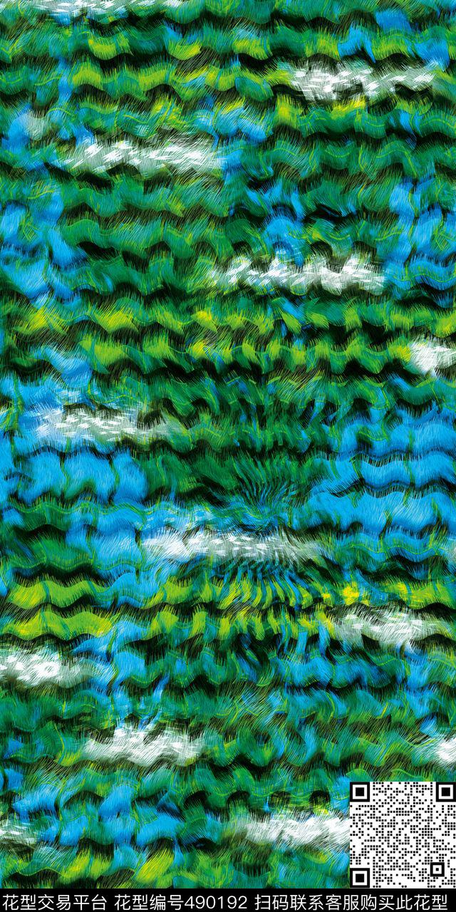 原创优雅绘画数码印花华亿平台下载（图片编号: 490192） - 瓦栏（Walan）