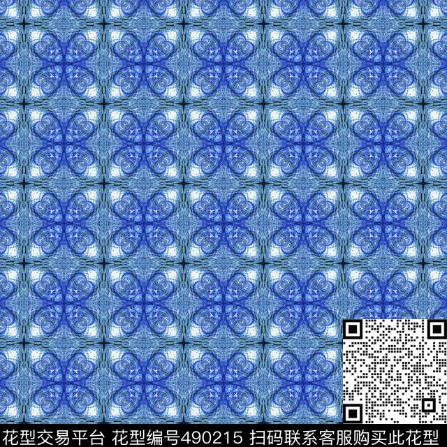 抽象对称渐变数码印花华亿平台下载（图片编号: 490215） - 瓦栏（Walan）