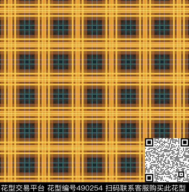 对称方格直线数码印花华亿平台下载（图片编号: 490254） - 瓦栏（Walan）