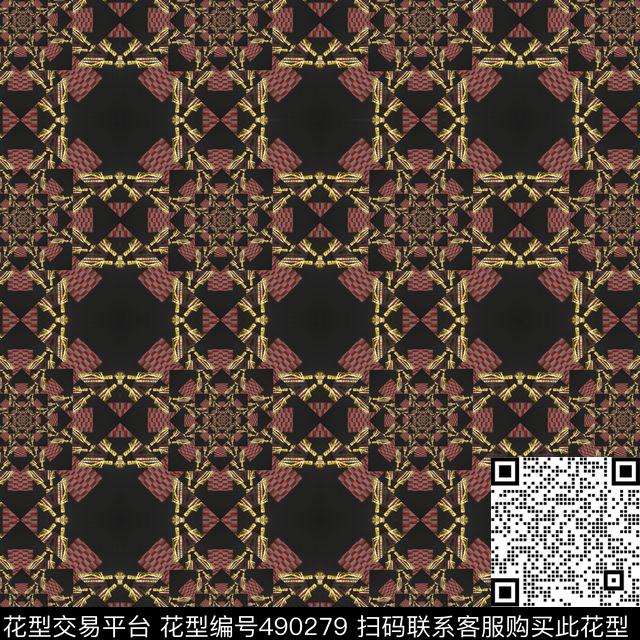 方形渐变透视数码印花华亿平台下载（图片编号: 490279） - 瓦栏（Walan）