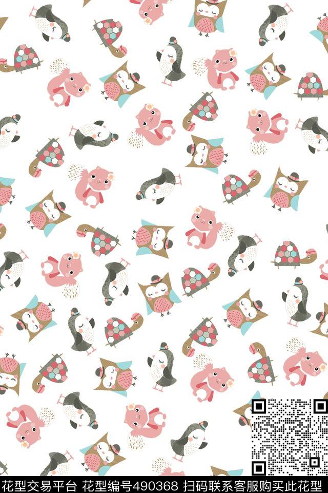 儿童动物可爱传统印花华亿平台下载（图片编号: 490368） - 瓦栏（Walan）