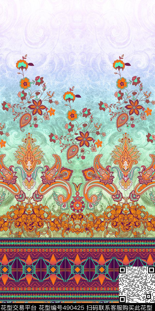 定位火腿纹民族风数码印花华亿平台下载（图片编号: 490425） - 瓦栏（Walan）