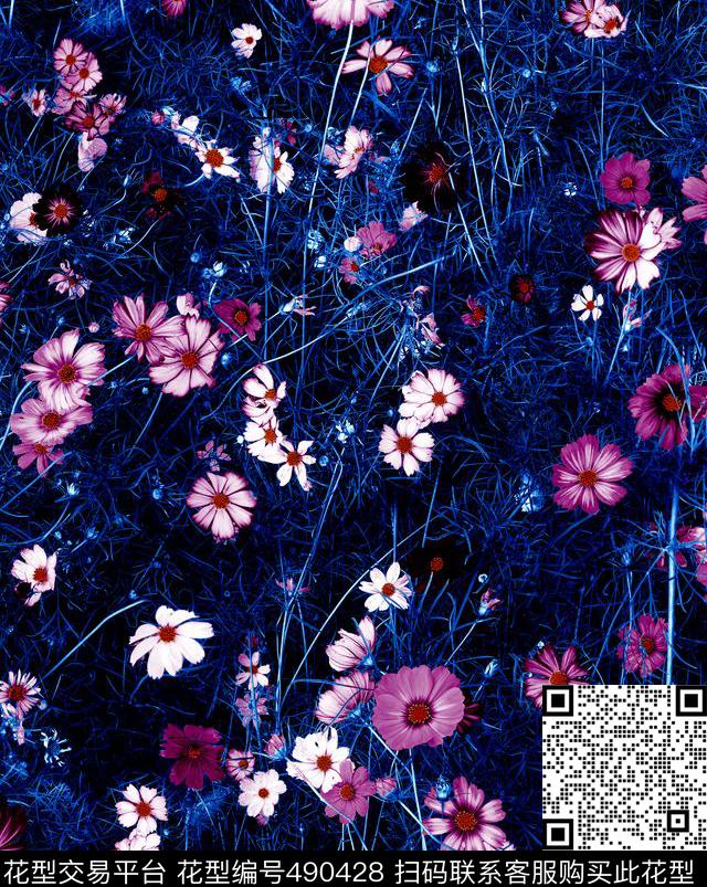 衬衫花卉女装数码印花华亿平台下载（图片编号: 490428） - 瓦栏（Walan）