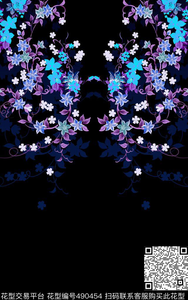 小碎花男装扎染华亿平台数码印花华亿平台下载（图片编号: 490454） - 瓦栏（Walan）