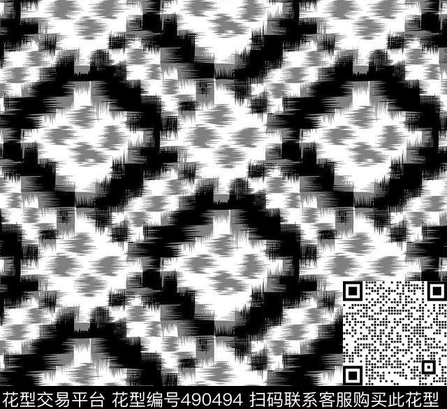 几何字母扎染华亿平台传统印花华亿平台下载（图片编号: 490494） - 瓦栏（Walan）