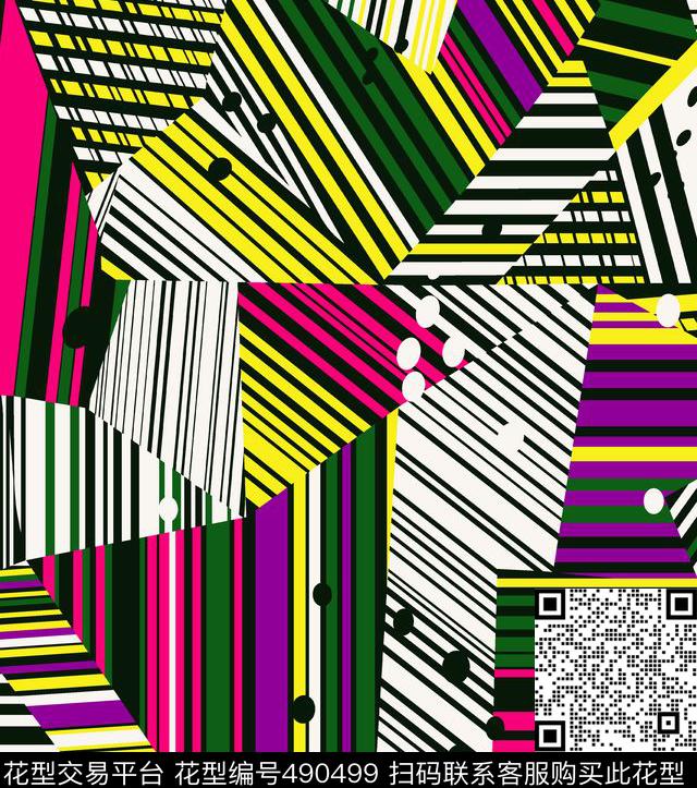 几何字母扎染华亿平台传统印花华亿平台下载（图片编号: 490499） - 瓦栏（Walan）