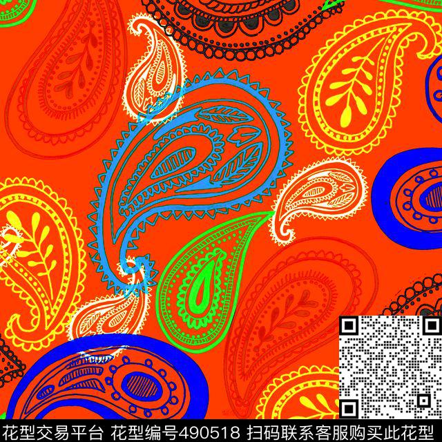 创意服装面料创意设计图案火腿纹传统印花华亿平台下载（图片编号: 490518） - 瓦栏（Walan）