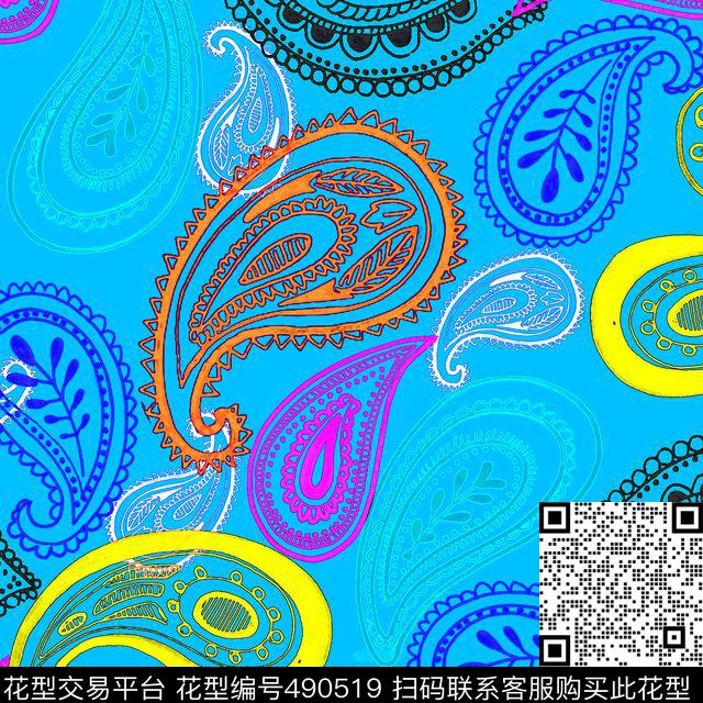 创意服装面料创意设计图案火腿纹传统印花华亿平台下载（图片编号: 490519） - 瓦栏（Walan）