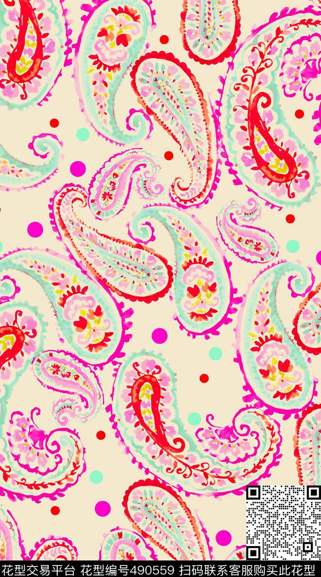 佩斯利数码印花华亿平台下载（图片编号: 490559） - 瓦栏（Walan）
