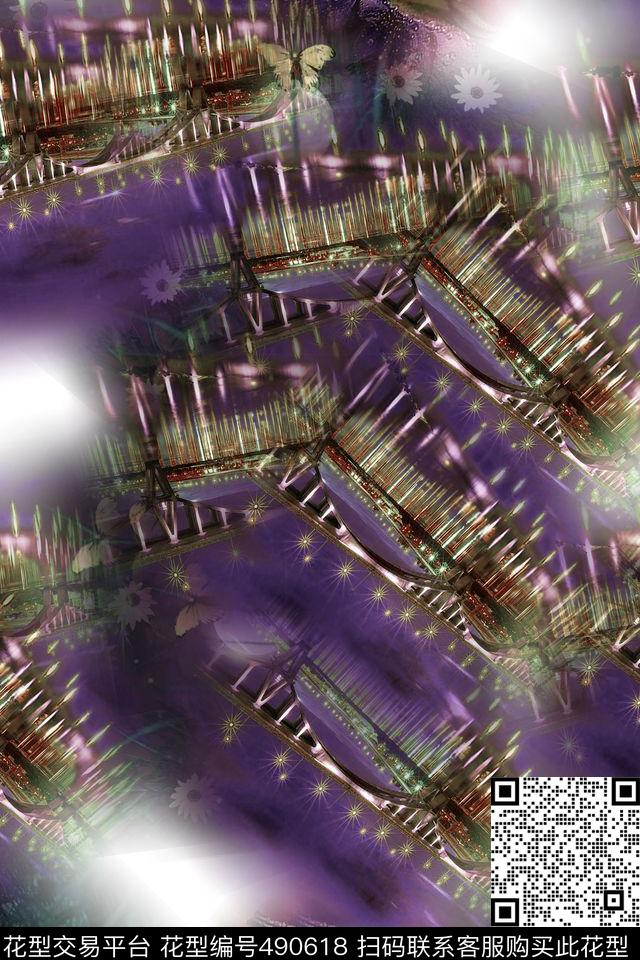 大牌混搭时尚数码印花华亿平台下载（图片编号: 490618） - 瓦栏（Walan）